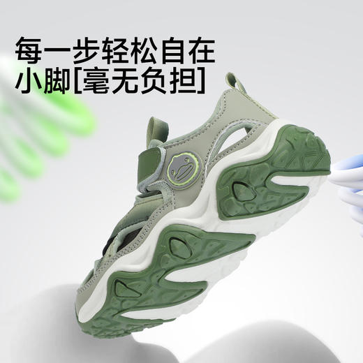 B.Duck小黄鸭童鞋儿童包头凉鞋夏季小童鞋户外男童沙滩鞋26-30 B1686935 商品图3