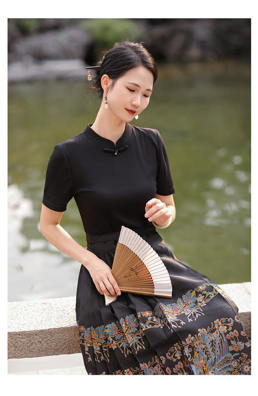 未风新中式马面裙国风显瘦连衣裙 商品图4