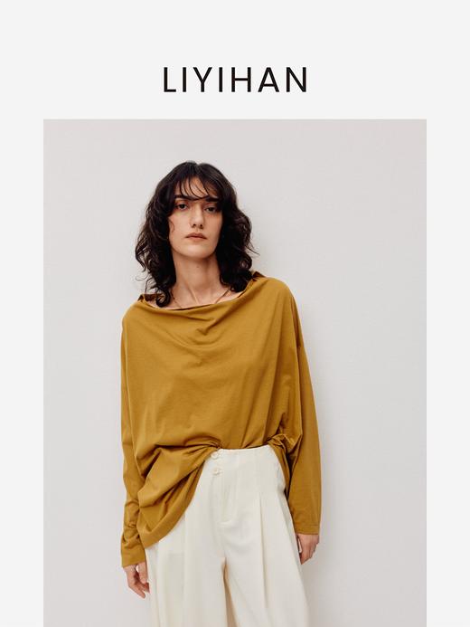 LIYIHAN序章 | 25春新款荡领通透感罩衫女长袖宽松纯色上衣休闲 商品图4