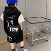 男童220克纯棉运动短裤夏装童装薄款洋气中大童五分印花裤子字母120-170 商品缩略图3