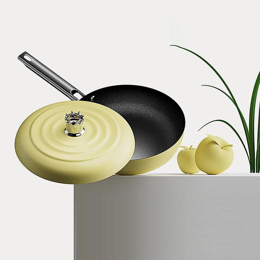 都市太太都市太太大苹果艺术料理深型炒锅家用珐琅炒锅燃气灶电磁炉通用 商品图1