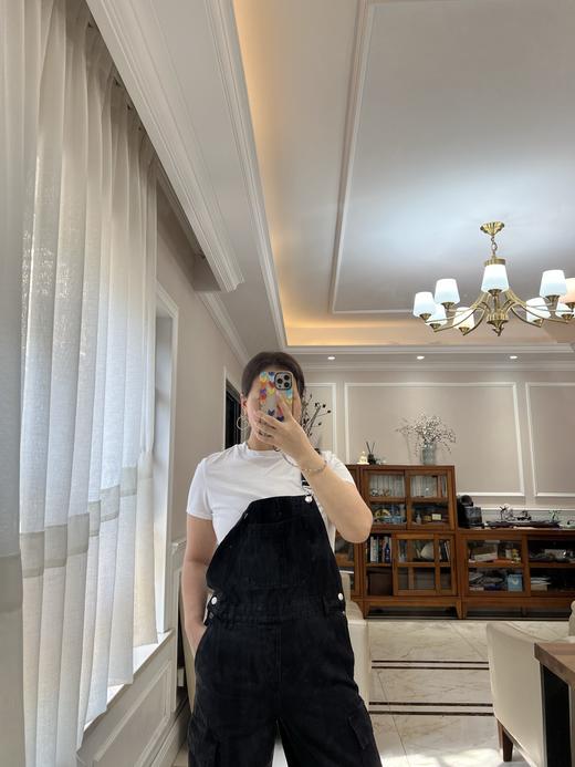 323-4  减龄时髦 moco重工重磅 工装风 背带牛仔裤 俺穿L 商品图14