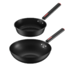 都市太太（DStt）都市太太乐滋滋炒锅煎锅二件套黑色燃气灶电磁炉通用_黑色_炒煎 商品缩略图3