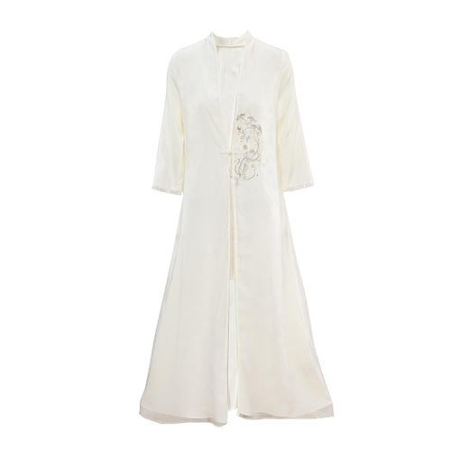 FLZD-6232国风2025春夏新款刺绣中式开衫薄外套百搭国风防晒衣连衣裙女6232 商品图3