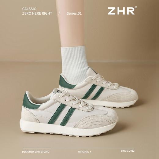 ZHR则则真皮拼接休闲鞋轻便耐磨女鞋春季新款ins百搭老爹鞋运动鞋 商品图7