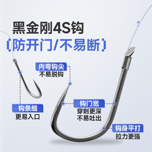 汉鼎狼牙成品子线双钩竞技改良黑坑飞磕鲫鲤黑坑专用正钓子线鱼钩 商品图3