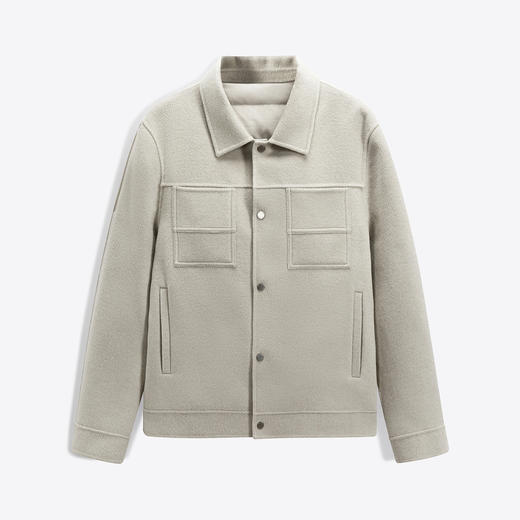 GXG男装 浅米色翻领短款大衣 冬季热卖浅米色翻领短款大衣GEX10626684 商品图4