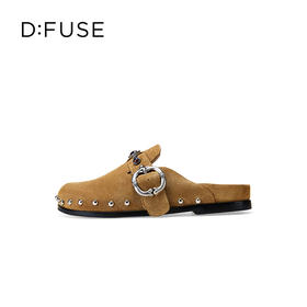 Dfuse迪芙斯2025春季新款游牧风户外半拖复古包头勃肯鞋轻便一脚蹬懒人鞋DFD1110125