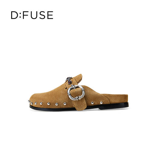 Dfuse迪芙斯2025春季新款游牧风户外半拖复古包头勃肯鞋轻便一脚蹬懒人鞋DFD1110125 商品图0