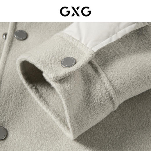 GXG男装 浅米色翻领短款大衣 冬季热卖浅米色翻领短款大衣GEX10626684 商品图3