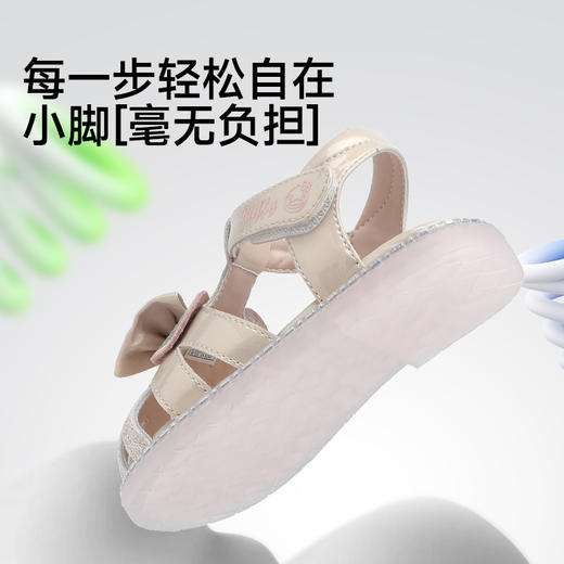 B.Duck小黄鸭童鞋女童凉鞋夏季透气儿童公主鞋宝宝沙滩鞋22-26 F2686878 商品图3