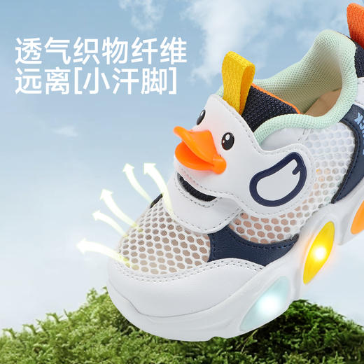 B.Duck小黄鸭童鞋女童运动鞋夏季透气儿童网面鞋宝宝鞋子23-30 B1686831 商品图2