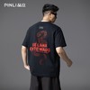 PINLI品立2025夏季新款字母烫钻短袖T恤男士蛇年国风宽松休闲上衣GD252111322 商品缩略图0