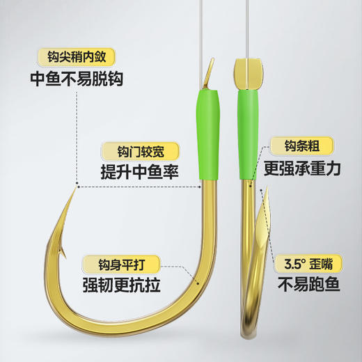 汉鼎无结千又珠珠湖库大物青草鱼钩巨物加长子线双钩成品子线双钩 商品图1
