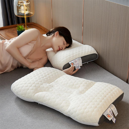 自然醒三代Spa乳胶按摩枕头枕芯家用护颈椎助睡眠睡觉专用单人学生男一对装不塌陷XK 商品图4