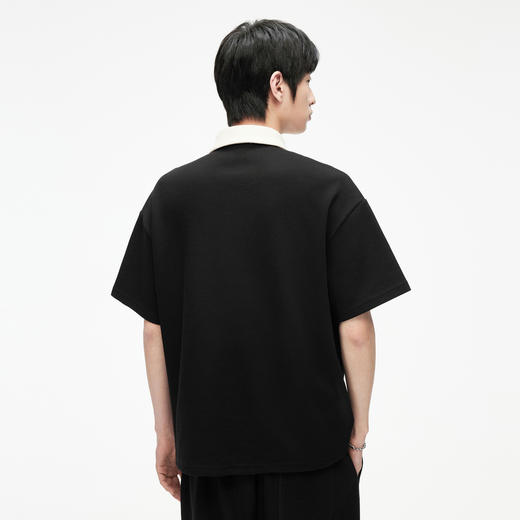 GXG男装 领口拼接短袖男2024夏季热卖字母印花polo衫#G24D242277 商品图2