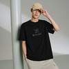 GXG男装 黑色潮流图案短袖T恤 24年夏季热卖G24X442035 商品缩略图2