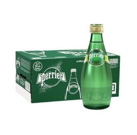 法国进口巴黎水原味玻璃瓶 330ml*24