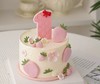 【臻品系列】--【小清新粉色草莓】送女孩、女生周岁生日蛋糕 商品缩略图0