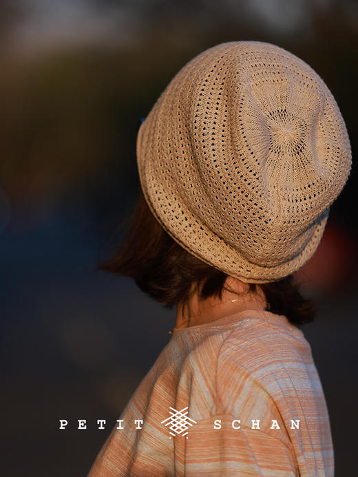 PETIT SCHAN小闪 #082 idealism 唯心主义 棉麻镂空针织堆堆帽 商品图11