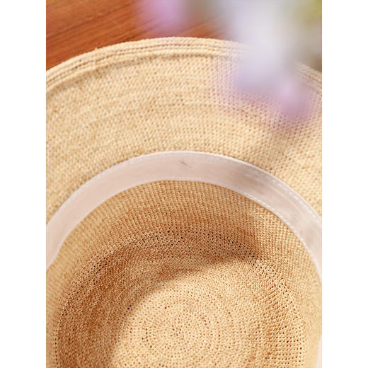 牧衣游 文艺复古拉菲草帽子休闲百搭遮阳 青燇【不支持会员折】 商品图3