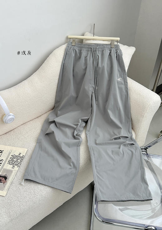 【YW】无忧购无忧购美式复古小刺绣工装裤女慵懒宽松休闲运动裤阔腿裤H-1729（截单后3-5天发货) 商品图9