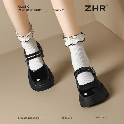 ZHR则则亮面玛丽珍鞋女2025春季新款英伦风单鞋软底绑带可爱jk鞋 商品图7