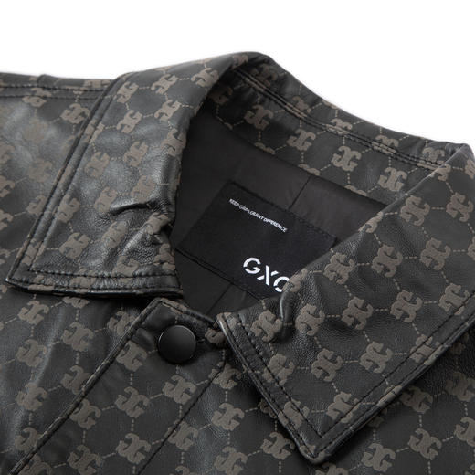 GXG男装 老花满印夹克男潮流时尚夹克外套皮衣夹克 春秋热卖 商品图2