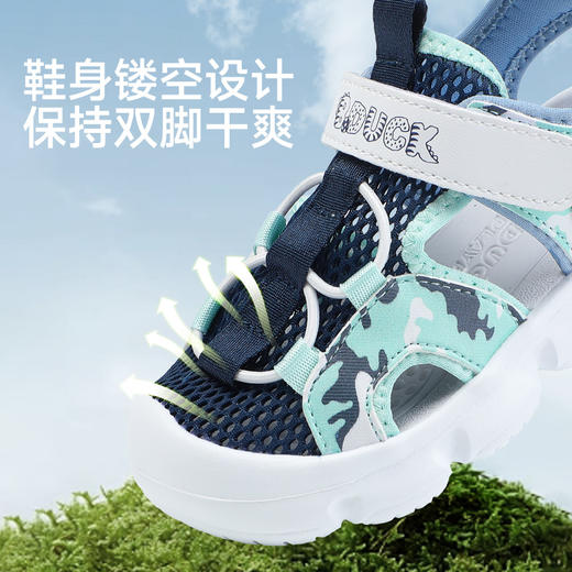 B.Duck女童凉鞋包头儿童鞋夏季宝宝鞋男童沙滩鞋潮24-30 B2686842 商品图2