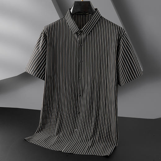 【桑蚕丝】【DWN】大依优型大码男装冰丝短袖衬衫加肥加大半袖衬衣宽松休闲弹力打底夏季胖子男士上衣 商品图4