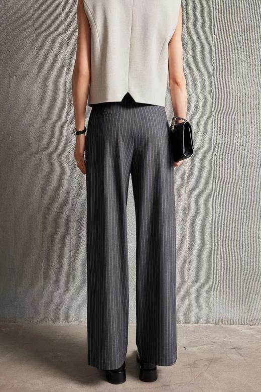 ESTELLICA 深灰色条纹阔腿西裤长裤 20005 商品图5