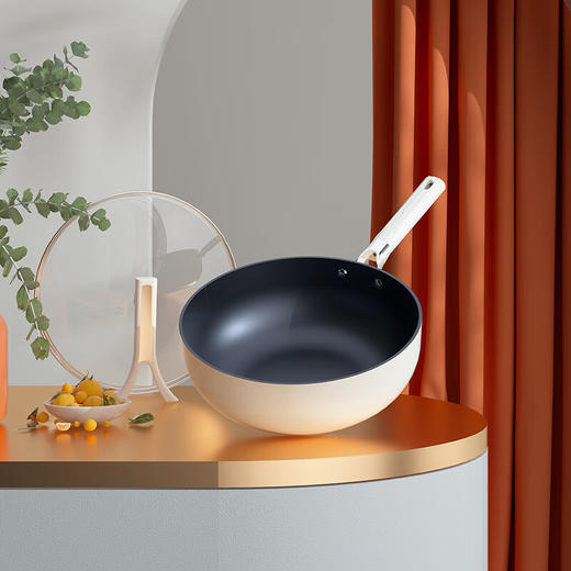 都市太太都市太太美仑美奂陶瓷炒菜锅烹饪锅不粘锅燃气灶电磁炉通用 商品图1