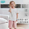【2025年春夏新品】i-baby/英伦宝贝自然生长恒温抑菌家居服男童针织女童睡衣低敏短袖短裤套装亲子装 商品缩略图0