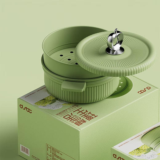 都市太太都市太太理想生活蒸汤锅家用双耳煲汤煮面锅上蒸下煮陶瓷不粘锅 商品图2