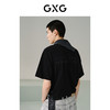 GXG男装  黑色宽松圆领短袖T恤 24年夏季热卖G24X442028 商品缩略图3