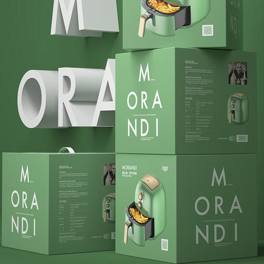 都市太太（DStt）_都市太太莫兰迪无油空气炸锅家用新款多功能智能4.5L大容量全自动无油炸薯条机_绿色 商品图2