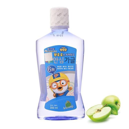 韩国 Pororo/啵乐乐 儿童 6无 漱口水300ml 苹果香（25年8月） 商品图0