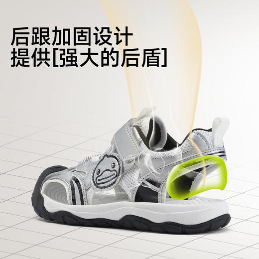 B.Duck小黄鸭童鞋夏季儿童凉鞋28-32 B2686806 商品图4