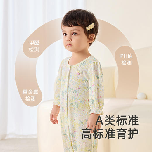 【商场同款】英氏婴儿衣服夏季长袖轻薄透气女宝连体衣新款 商品图3