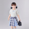 笛莎Deesha 童装女童衬衫2025夏新款女童优雅娃娃领花边装饰叠杆衬衫 商品缩略图1