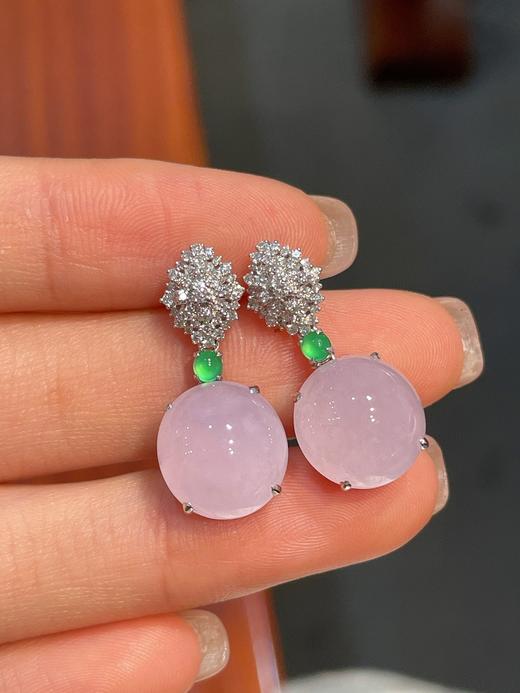 紫罗兰蛋面耳坠 商品图1