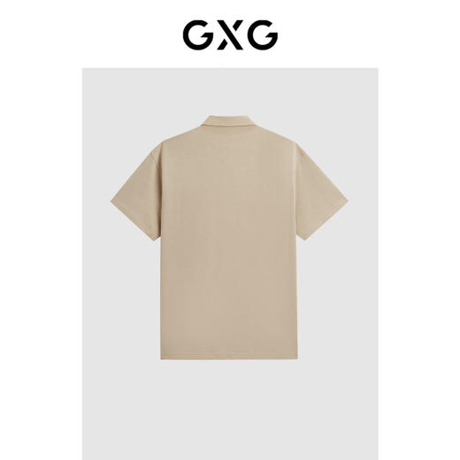 GXG男装 2024年夏季热卖植绒印花宽松休闲翻领polo衫男短袖 商品图1