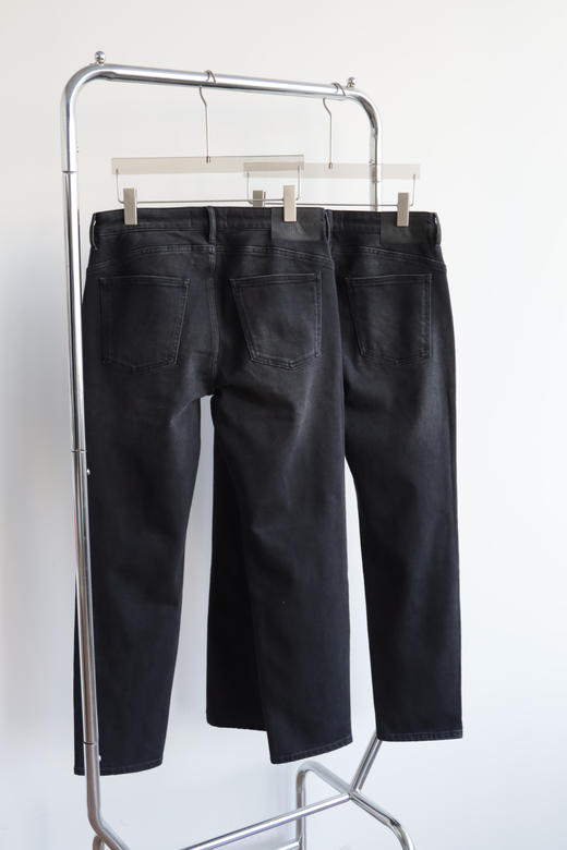西K 春秋款 小直筒水洗烟灰黑 牛仔裤 NZK236 商品图4