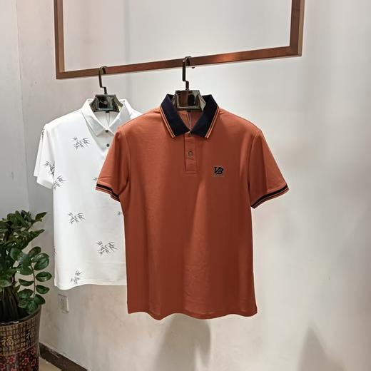 丝光棉男士短袖polo衫时尚潮流撞色翻领气质百搭半袖上衣   FL-T5503* 商品图0