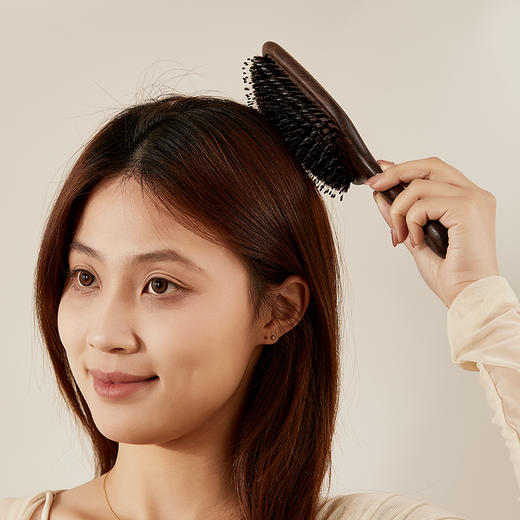 初心| 黑檀猪鬃气囊按摩梳 商品图3