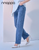 超细滑中腰时尚窄版牛仔直筒裤PA29368 商品缩略图1