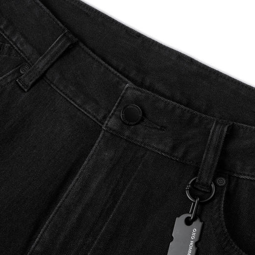 GXG男装 黑色直筒牛仔裤弹力休闲长裤 24年夏G24X052007 商品图2