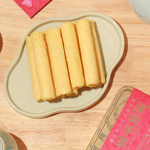 佳宁娜X深圳手信 荔枝味鸡蛋卷广东特产办公室零食下午茶礼盒装160克 商品图6