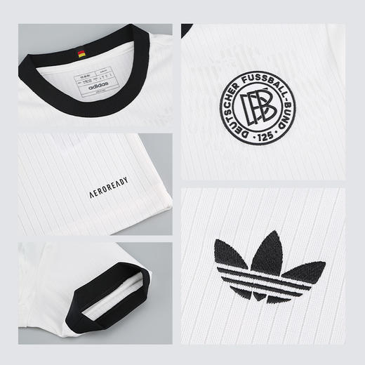 小李子阿迪达斯德国队125周年纪念款球迷版短袖球衣成人男JY0247 商品图3