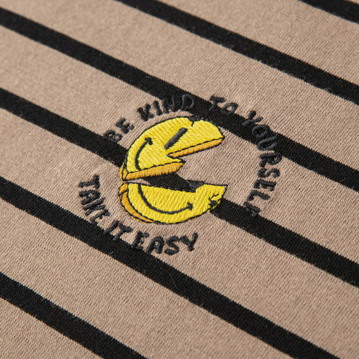 GXG 夏季热卖条纹撞色绣花宽松短袖t恤男 商品图3